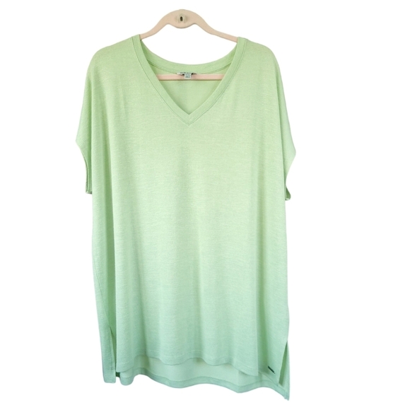 Orvis Tops - ORVIS Woman's XXL Tunic Knit Short Wing Sleeve Top Shirt Light Green